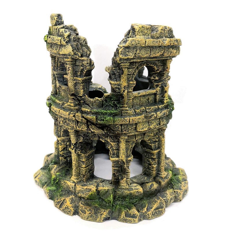 M2cbridge Antique Roman Column Ruins European Castle Aquarium Decorations Fish Tank Hideout Rocks (Roman Column Round) - Image 2